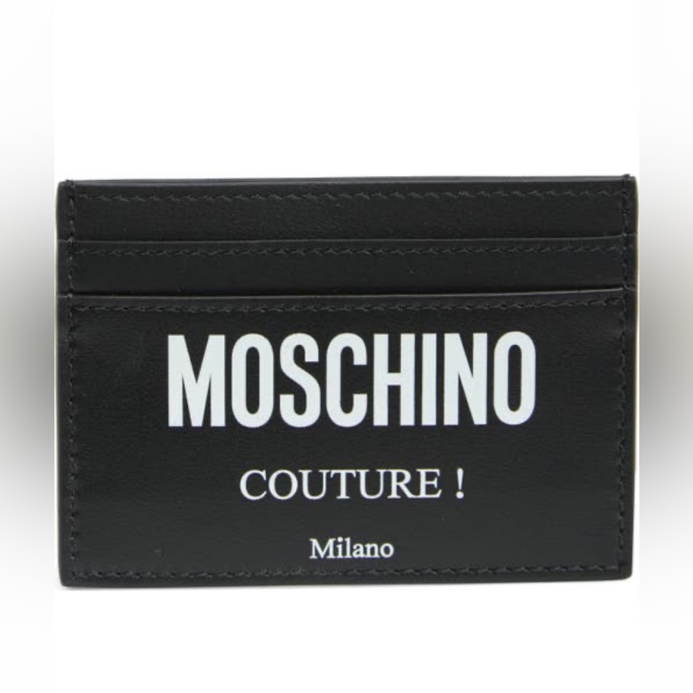 MOSCHINO Leather Card Case